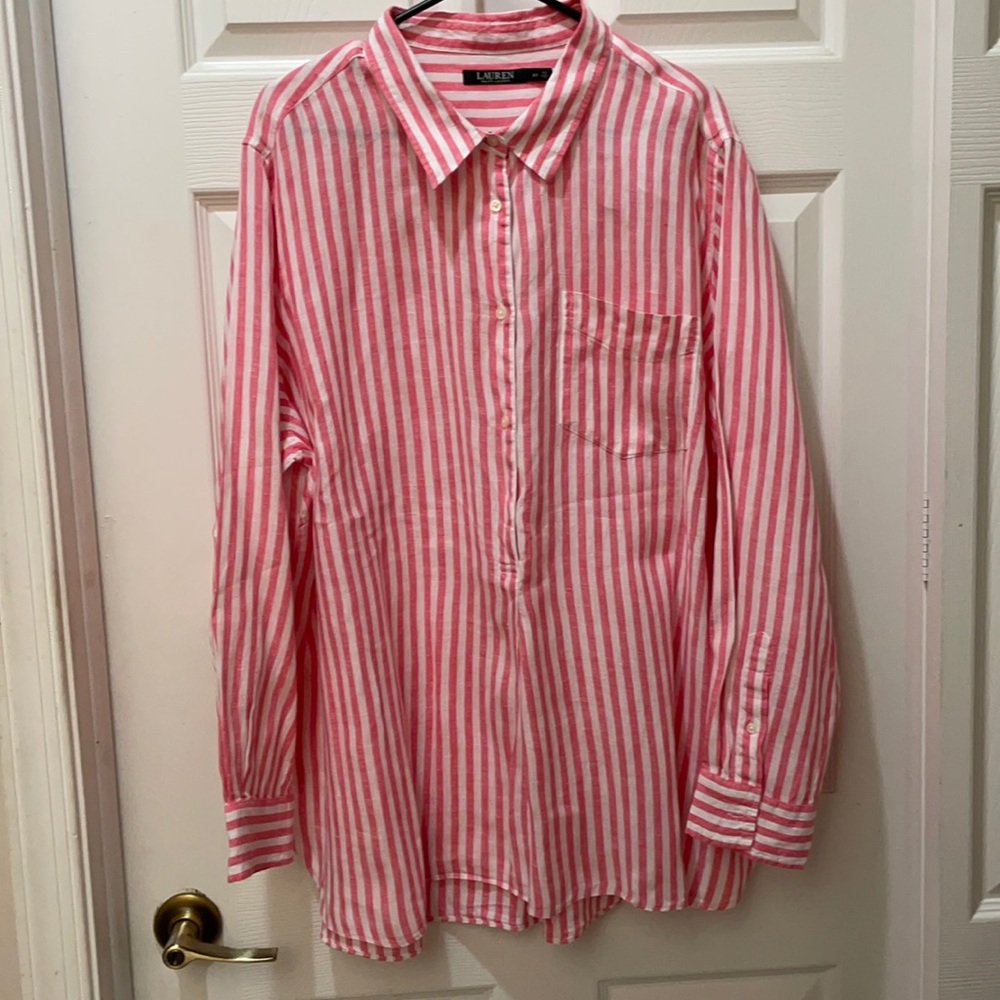 Lauren Ralph Lauren 100% Linen women’s shirt EUC